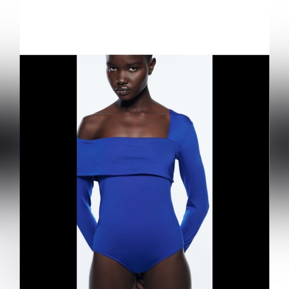 Zara asymmetrical bodysuit